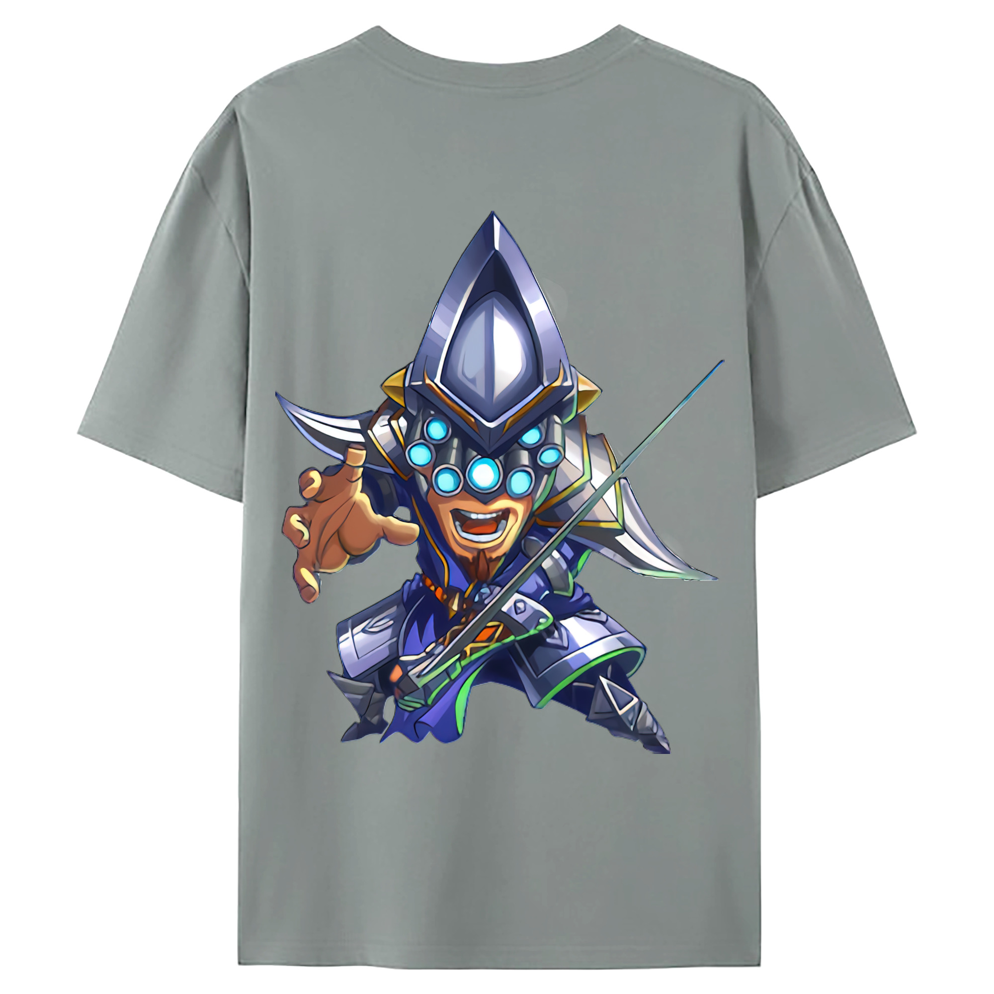 （画像用） リーグ・オブ・レジェンド League of Legends LOL 綿100％ メンズ半袖Tシャツ（バックプリント） 通気性